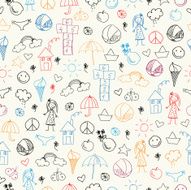 Summer seamless pattern