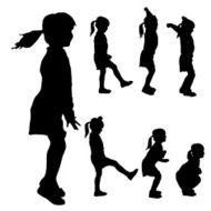 Vector silhouette of girl N5