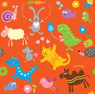 Seamless vector animals