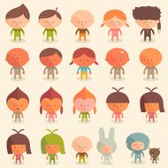 Very childish kid character illustrations