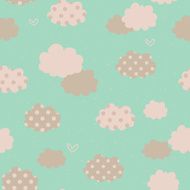 Seamless pattern with clouds