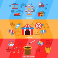 Amusement Park Banner Set