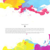 Vector watercolor template N10