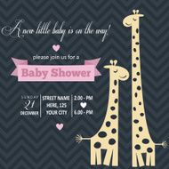 Baby girl invitation for baby shower