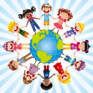 Children Holding Hands Around The World N3