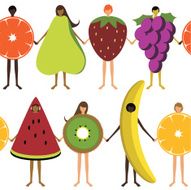 Fruits children pattern