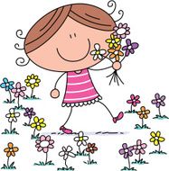 Kid With Flowers