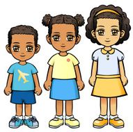 Three Children (African Descent)