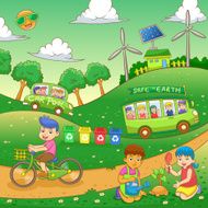 children Save our green world