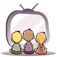 Children watching tv