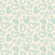 Fun seamless vintage love heart background in pretty colors