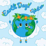 Earth Day 22 april Greeting card