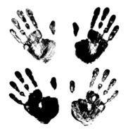 Set of Black Art Hand Prints