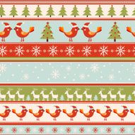 Seamless vector greeting Christmas card