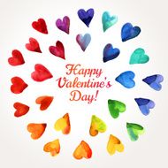 Watercolor Happy Valentines Day Hearts Cloud