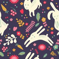 pattern with cute rabbits