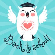 Back to school Card with an owl N2