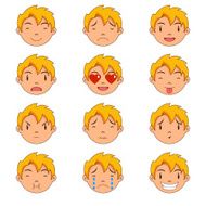 Kid emotions faces