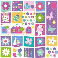 kids birthday set pattern