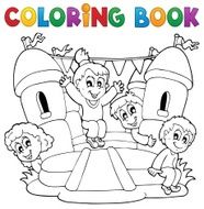 Coloring book kids play theme 5