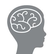 Head and brain silhouette N2