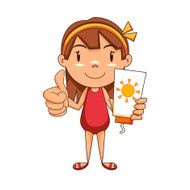 Girl sunscreen