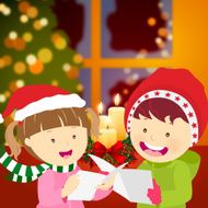 Two Kids Singing Christmas Song