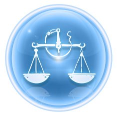 Libra zodiac icon ice isolated on white background
