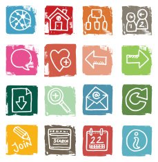 Generic internet icon set