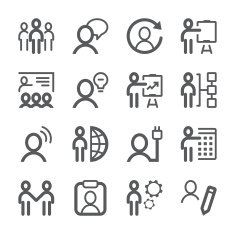 Human Resources Icons set