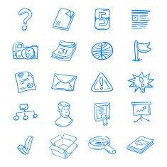 Blue web icons