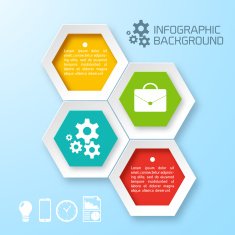 Flat Business Infographic Background N64