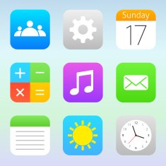 Trendy icons set