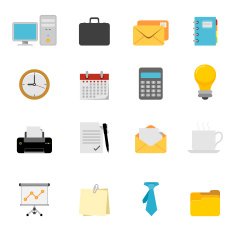 Flat Office icons
