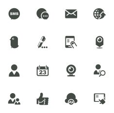 social media and communication icons N10