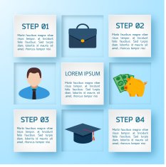 Flat Business Infographic Background N75