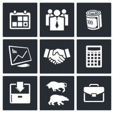 Financial Exchange icon set