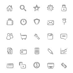 Web Icons in lines