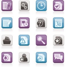 Organizer communication and connection icons N2