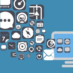 Flying web graphic interface icons N3