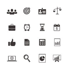 business and time icons N2