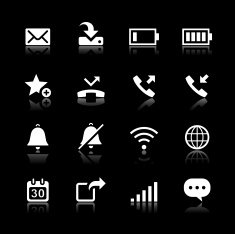 White Icons Set N10