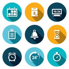 Clock and time icons N4