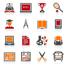 Education icons Color series