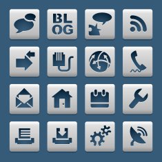 Communication icons buttons