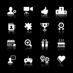 White Icons Set N11