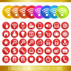 CIRCULAR MULTIMEDIA ICONS N2