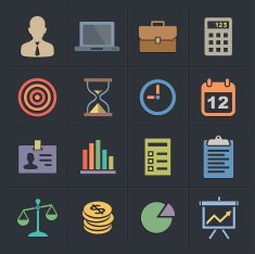 Business Flat Metro Style Icons N2