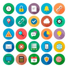 Web flat icon collection