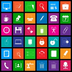 Office Flat icons - Illustration